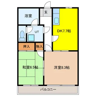 岐阜県岐阜市水海道1【マンション】の間取り