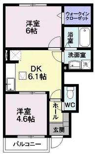 リバティーベルB【1階】の間取り