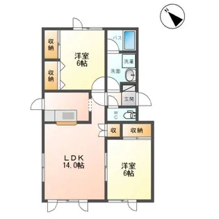エスポワール富丘【2階】の間取り