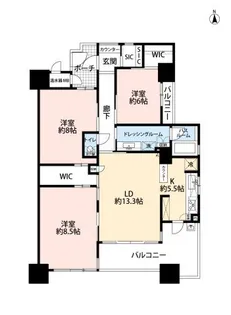 サーパス殿町【10階】の間取り