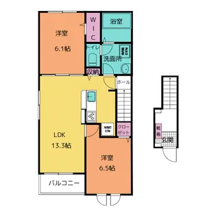 プラネット 寺ノ前【2階】の間取り