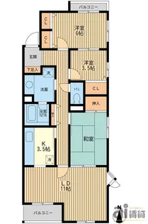 東京都国立市西1【マンション】の間取り