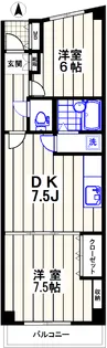 東京都品川区西中延3【マンション】の間取り