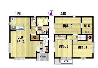 神奈川県横浜市港北区大倉山5【一戸建】の間取り
