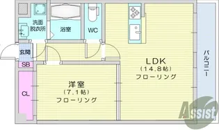 ラ・フェルメール【7階】の間取り