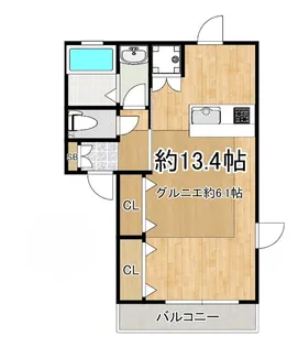 仮称)住吉町3丁目アパート【2階】の間取り