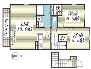 カーサクレールII【2階】の間取り