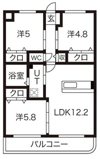 Y&MウエストII【3階】の間取り
