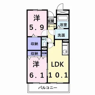 メゾン御岳【2階】の間取り