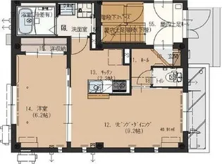 デュランタ菊名【1階】の間取り