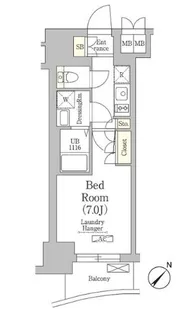 テラス月島【8階】の間取り