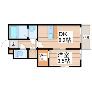 CIEL旭ヶ丘【1階】の間取り