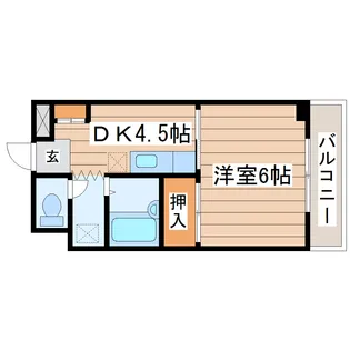 プラザ鹿野【5階】の間取り