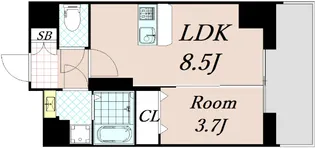 Asclaire京都西院【2階】の間取り