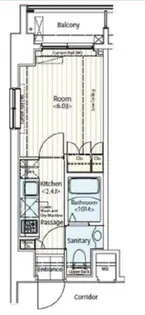 ドゥーエ新富町【3階】の間取り