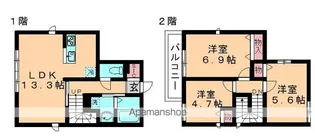 千葉県四街道市四街道【一戸建】の間取り