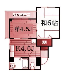 ライジングビルヨシザキ【4階】の間取り