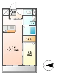 アンジュー【1階】の間取り