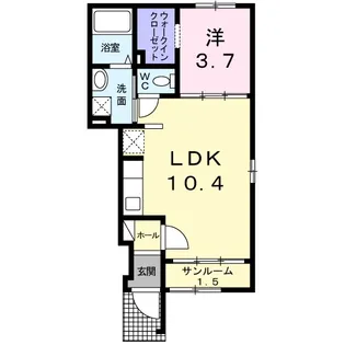 イエローメゾン【1階】の間取り
