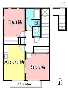 メゾン・グリーンロード【2階】の間取り