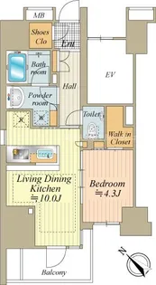 グレーシア勝どき【6階】の間取り