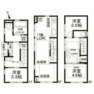 東京都江東区牡丹1【一戸建】の間取り