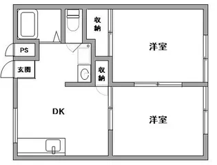ハイツくにさき【1階】の間取り