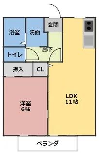 サンクレシェ【1階】の間取り