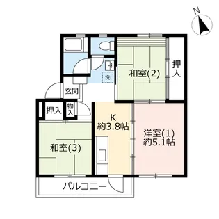 UR飯島【4階】の間取り