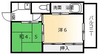 ビレッジハウス上田2号棟【1階】の間取り