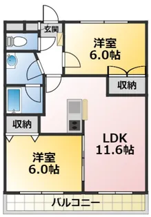 ヴィレッジ稲垣【2階】の間取り