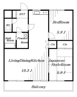パークハイツ【8階】の間取り