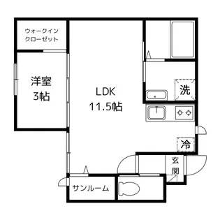 Felice久方II【1階】の間取り