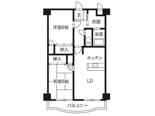 リベール川内【5階】の間取り