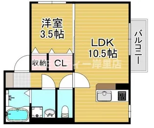 リバティーコート【1階】の間取り