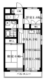 ハイクレスト喜沢南マンション【5階】の間取り