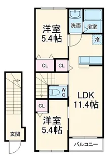 グレース湘南【2階】の間取り