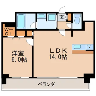 ファーストレジデンス栄【5階】の間取り