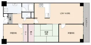 プレジール茨木郡山【4階】の間取り
