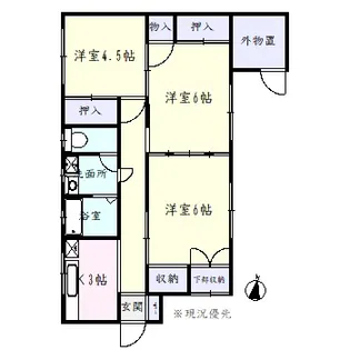 宮城県東松島市矢本字上河戸【一戸建】の間取り