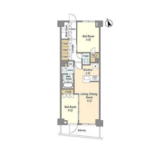 グランカーサ溝の口【5階】の間取り