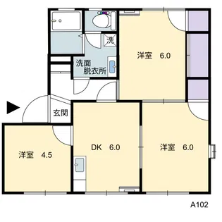 グリーンパレス貴志 A棟【1階】の間取り