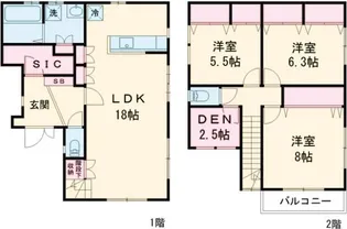 東京都世田谷区上北沢3【一戸建】の間取り