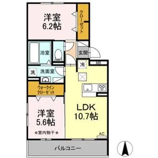 愛知県春日井市関田町3【アパート】の間取り