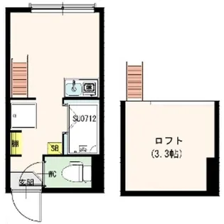 東京都荒川区西日暮里1【アパート】の間取り