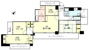 ヴィラコヤス壱番館【6階】の間取り