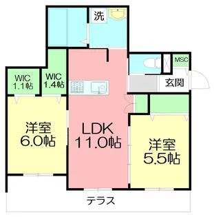 Villa LuciolaII【1階】の間取り