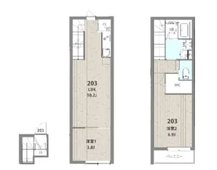 ミハス中野新井薬師II【2階】の間取り