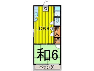 池上カオルハウス【1階】の間取り