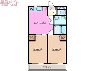 クラージュ【1階】の間取り